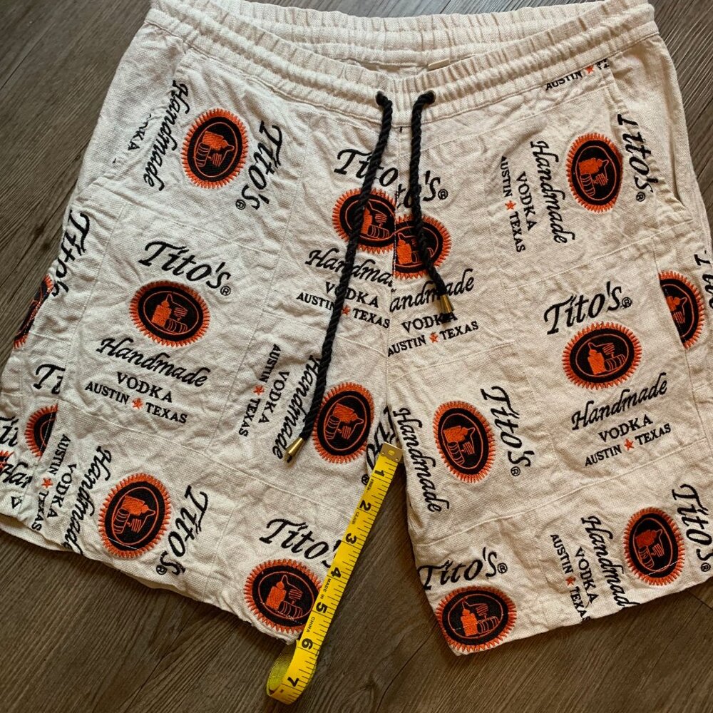 Rare Tito's Vodka Hemp Patchwork Shorts - image 6